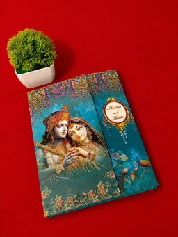 Royal Radha Krishna Wedding Invitation Card (111013) thumbnail 2