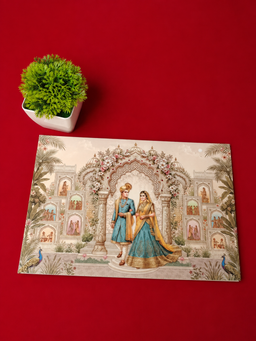 Royal Palace Couple Wedding Invitation Card (111014) thumbnail 2