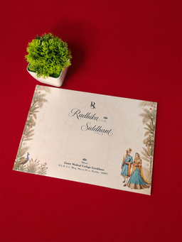 Royal Palace Couple Wedding Invitation Card (111014) thumbnail 3