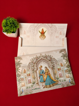 Royal Palace Couple Wedding Invitation Card (111014) thumbnail 4