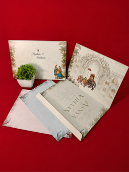 Royal Palace Couple Wedding Invitation Card (111014) thumbnail 5