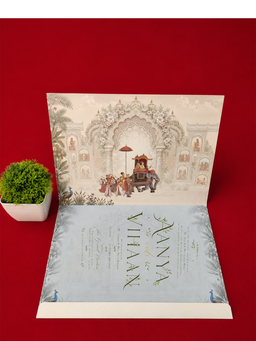Royal Palace Couple Wedding Invitation Card (111014) thumbnail 6