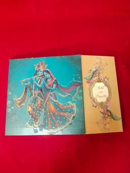 Teal Blue Radha Krishna Wedding Invitation Card (111017) thumbnail 2