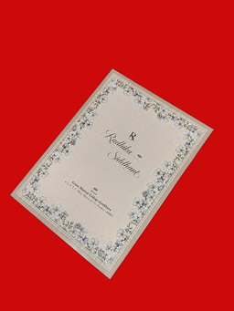 Ivory Floral Ganesha Wedding Invitation Card (111019) thumbnail 4