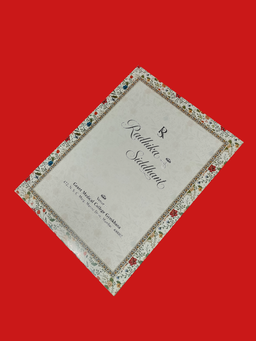 Multicolour Floral Ganesha Wedding Invitation Card (111020) thumbnail 3