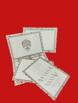 Multicolour Floral Ganesha Wedding Invitation Card (111020) thumbnail 4