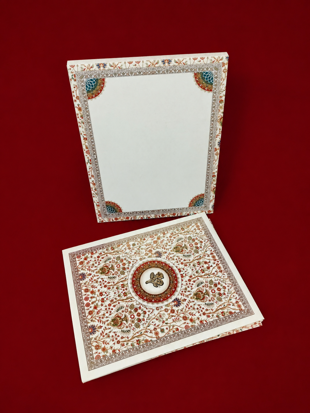 Traditional Floral Ganesha Wedding Invitation Card (111022)