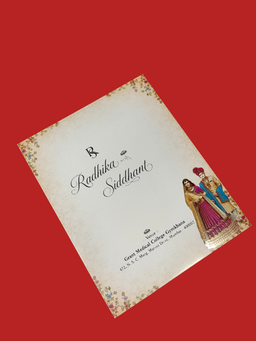 Dusty Blue Floral Wedding Invitation Card (111025) thumbnail 4