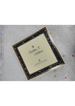 Teal Blue Traditional Indian Bride Groom Illustration Wedding Invitation Card (AC-362) thumbnail 5