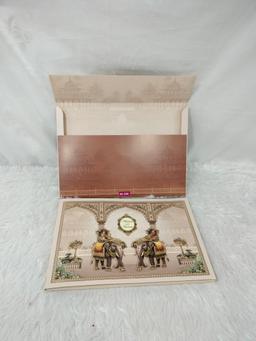 Royal Indian Wedding Invitation Card with Decorated Elephants and Arch Motif (AC-534) thumbnail 1