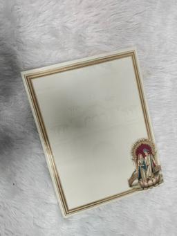 Cream Square Indian Wedding Invitation Card with Royal Couple and Palace Illustration (AC-591-Aakarshak) thumbnail 2