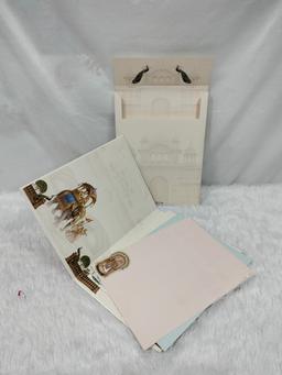 Cream Square Indian Wedding Invitation Card with Royal Couple and Palace Illustration (AC-591-Aakarshak) thumbnail 4