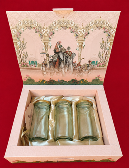 Pastel Pink Indian Wedding Invitation Box with Bride Groom Illustration (B-0127) thumbnail 3