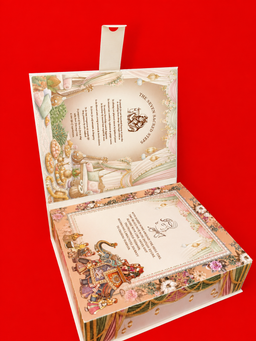 Indian Wedding Invitation Bag with Bride Groom Illustration and Traditional Decor (B-0149) thumbnail 3